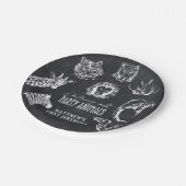 すべてのパーティー動物の呼び出し黒板誕生日 ペーパープレート (アングル)