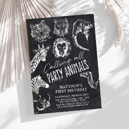 すべてのパーティー動物の呼び出し黒板誕生日 招待状
