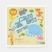 すべてのパーティー動物の子供の誕生日パーティーを呼び出す スタンダードランチョンナプキン (正面)
