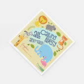 すべてのパーティー動物の子供の誕生日パーティーを呼び出す スタンダードランチョンナプキン (角)