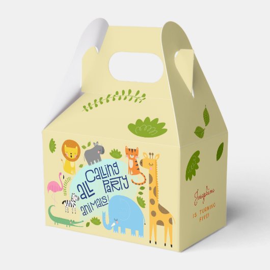 すべてのパーティー動物の子供の誕生日パーティーを呼び出す フェイバーボックス (裏面サイド)