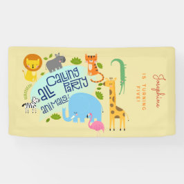 すべてのパーティー動物の子供の誕生日パーティーを呼び出す 横断幕