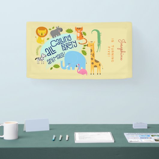 すべてのパーティー動物の子供の誕生日パーティーを呼び出す 横断幕 (トレードショー)