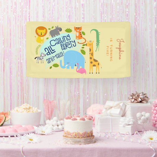 すべてのパーティー動物の子供の誕生日パーティーを呼び出す 横断幕 (パーティー)