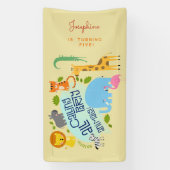 すべてのパーティー動物の子供の誕生日パーティーを呼び出す 横断幕 (縦)