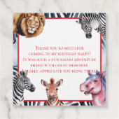 すべてのパーティー動物の子供の誕生日パーティーを呼ぶ フェイバータグ (裏面)