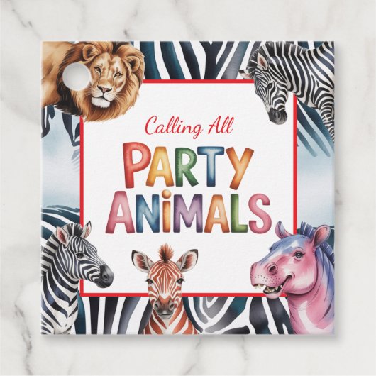 すべてのパーティー動物の子供の誕生日パーティーを呼ぶ フェイバータグ (正面)