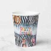 すべてのパーティー動物の子供の誕生日パーティーを呼ぶ 紙コップ (裏面)