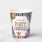 すべてのパーティー動物の子供の誕生日パーティーを呼ぶ 紙コップ (正面)