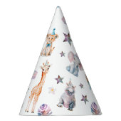 すべてのパーティー動物を呼び出すサファイリをテーマにした誕生日 パーティーハット (右)