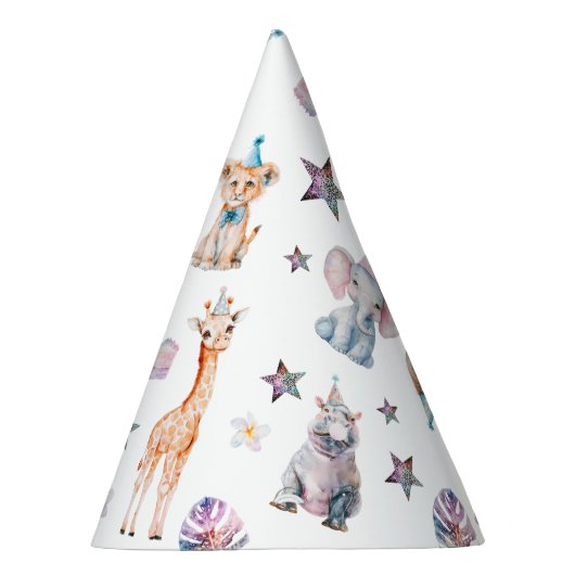 すべてのパーティー動物を呼び出すサファイリをテーマにした誕生日 パーティーハット (右)