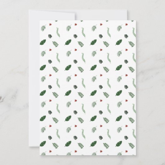 すべてのパーティー動物を呼び出すサファリ誕生日 招待状 (裏面)