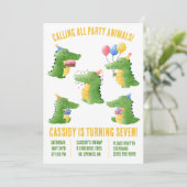 すべてのパーティー動物を呼び出すワニ誕生日パーティー 招待状 (スタンド正面)