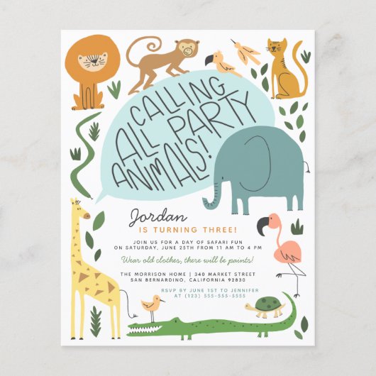 すべてのパーティー動物を呼び出す予算 |誕生日パーティー (正面)