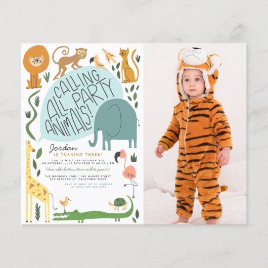 すべてのパーティー動物を呼び出す予算 |誕生日写真 (正面)