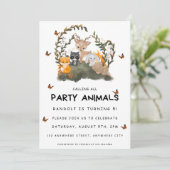すべてのパーティー動物を呼び出す子供の誕生日パーティー 招待状 (スタンド正面)