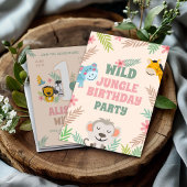 すべてのパーティー動物を呼び出す,ジャングルの最初の誕生日 招待状
