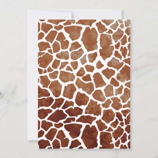 すべてのパーティー動物を呼び出す – Giraffe誕生日 招待状 (裏面)