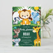 すべてのパーティー動物を呼ぶ子供の誕生日パーティー 招待状 (スタンド正面)