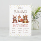 すべてのパーティー動物を呼ぶ!テーマ別の誕生日パーティー 招待状 (スタンド正面)