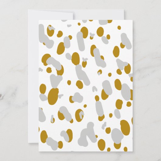 すべてのパーティー動物エレファントサファリ誕生日 招待状 (裏面)