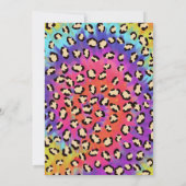 すべてのパーティー動物ガールサファリ誕生日 招待状 (裏面)