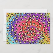 すべてのパーティー動物ガールサファリ誕生日 招待状 (裏面)