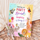 すべてのパーティー動物サファリジャングル誕生日 招待状