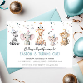 すべてのパーティー動物シンプルの誕生日を呼び出す 招待状