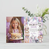 すべてのパーティー動物ジャングルサファリ誕生日 サンキューカード (スタンド正面)