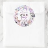 すべてのパーティー動物ジャングルサファリ誕生日 ラウンドシール (バッグ)