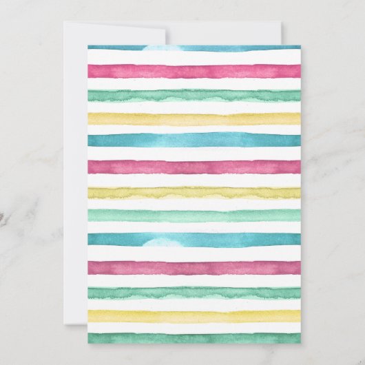 すべてのパーティー動物ジャングルサファリ誕生日 招待状 (裏面)