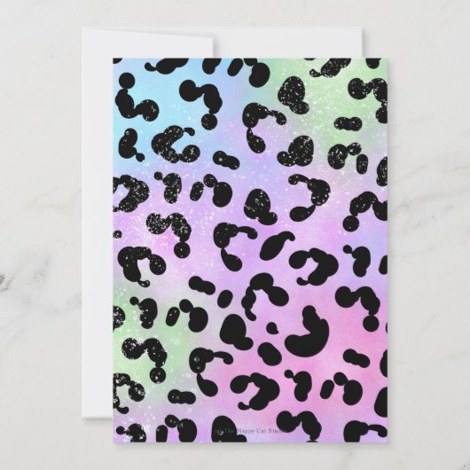 すべてのパーティー動物ジャングルサファリ誕生日 招待状 (裏面)