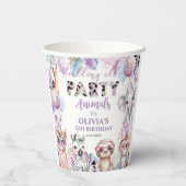 すべてのパーティー動物ジャングルサファリ誕生日 紙コップ (裏面)