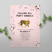 すべてのパーティー動物タイガーピンク誕生日 招待状