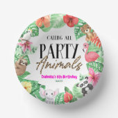 すべてのパーティー動物熱帯誕生日パーティーを呼び出す ペーパーボウル (正面)