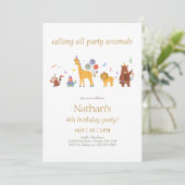すべてのパーティー動物誕生日を呼び出す 招待状 (スタンド正面)