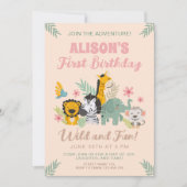 すべてのパーティー動物誕生日を呼び出す, 1歳の誕生日 招待状 (正面)