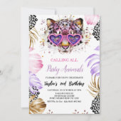 すべてのパーティー動物誕生日 招待状 (正面)