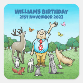 すべてのパーティー動物 スクエアシール