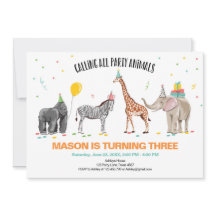 すべてのパーティー好きな人を動物園と呼びます野生の男の子の誕生日