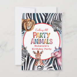 すべてのパーティー好きな子供たちへ 誕生日パーティーのご案内 サンキューカード