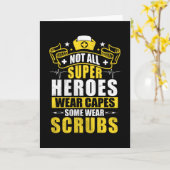 すべてのヒーロすごいー衣服ケープソア衣服スクラブ カード (黄色い花)