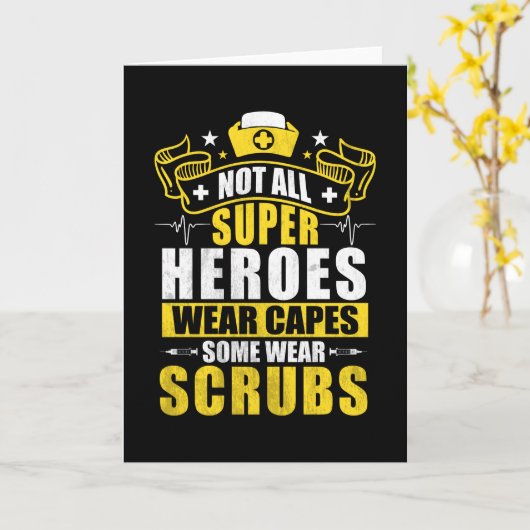 すべてのヒーロすごいー衣服ケープソア衣服スクラブ カード (黄色い花)