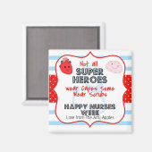 すべてのヒーロすごいー衣服ケープナース週間冷蔵庫 マグネット (正面/裏面)