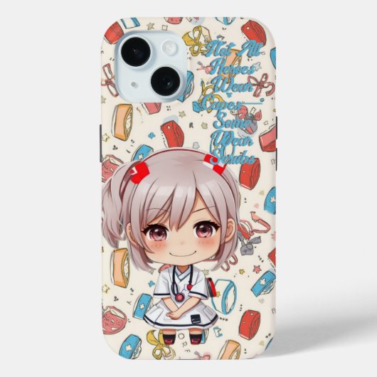 すべてのヒーローがマントを纏うわけではありません。スクラブを着るヒーローもいるのです Case-Mate iPhoneケース (裏面)