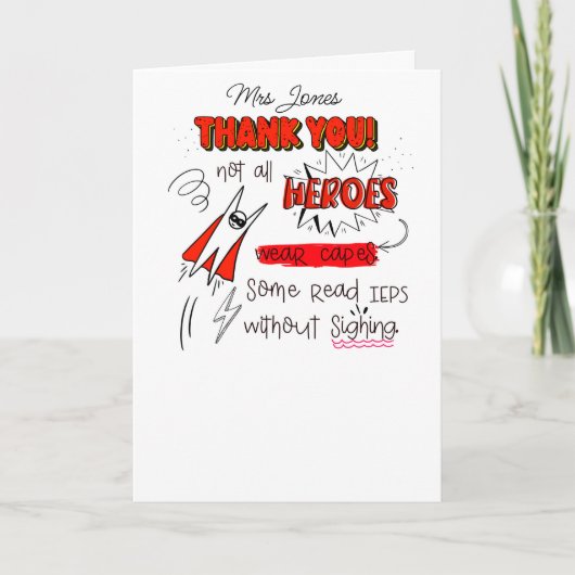 すべてのヒーローがマントを纏うわけではない。特別支援教育　ＳＥＮＣＯ　ＳＥＮ教師 カード (正面)