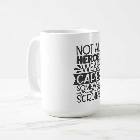 すべてのヒーロー衣服がいくつかの衣服のスクラブ コーヒーマグカップ (正面左)