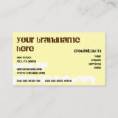 すべてのビジネスのためにファッショナブルシック赤金ゴールドブラウン 名刺 (裏面)