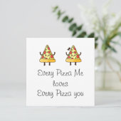 すべてのピザ 私の誕生日 記念日 バレンタイン楽しい シーズンカード (スタンド正面)